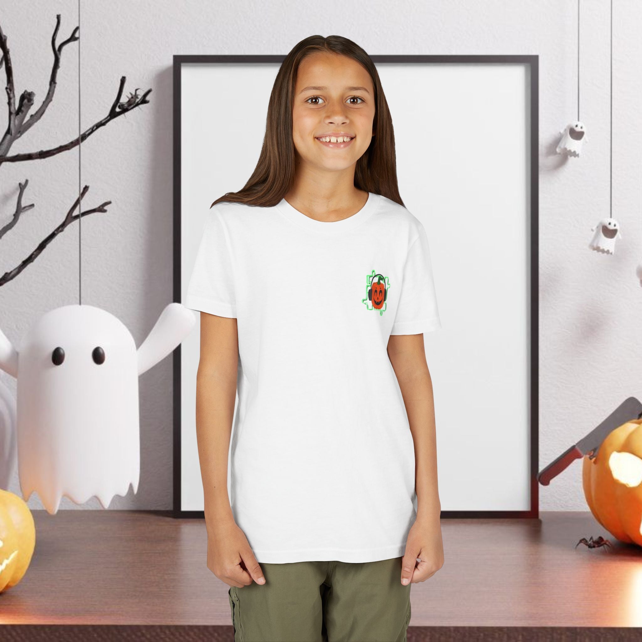 Halloween Pumpkin headphones Youth Tee