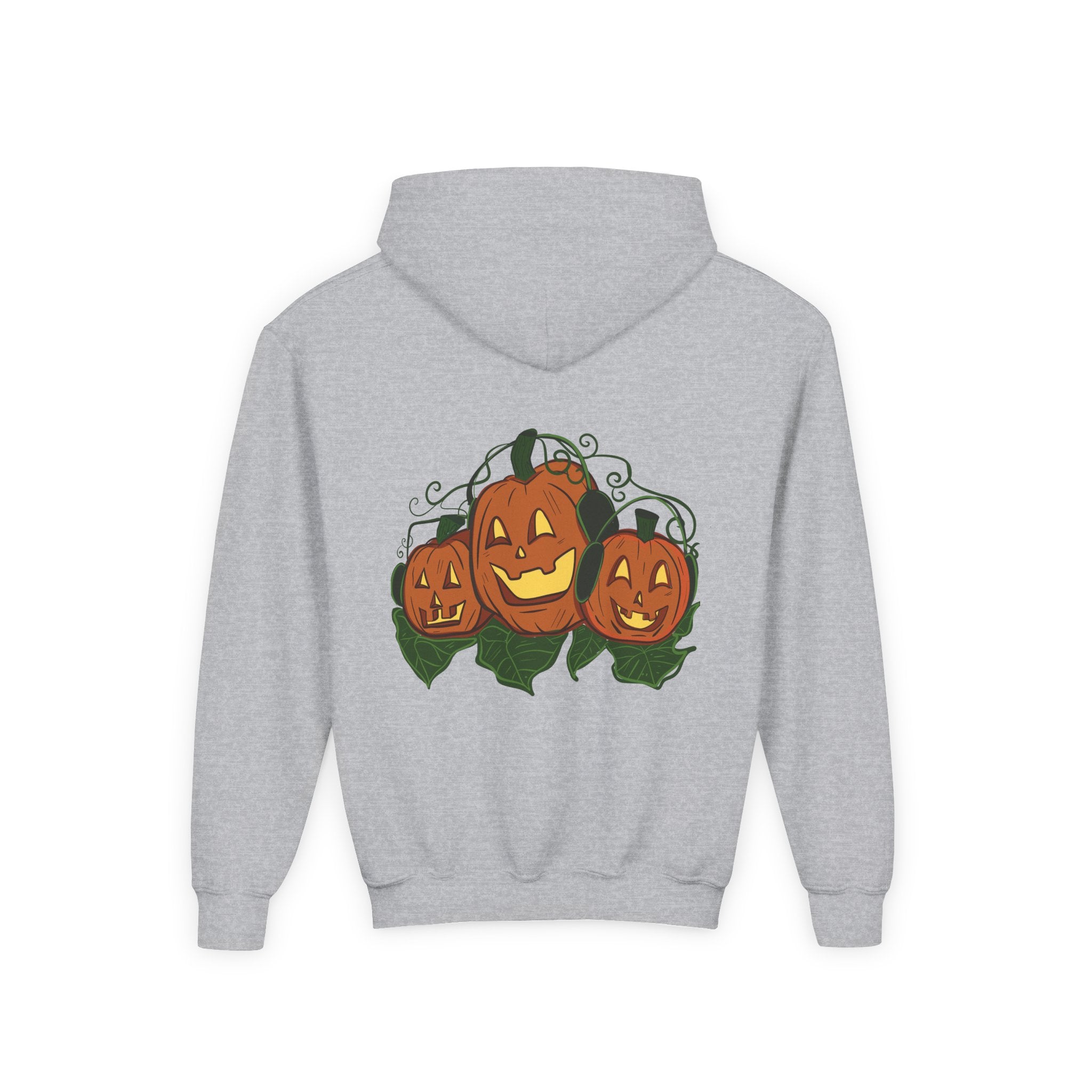 Youth Halloween Dino Sweatshirt - Cute Pumpkin Design