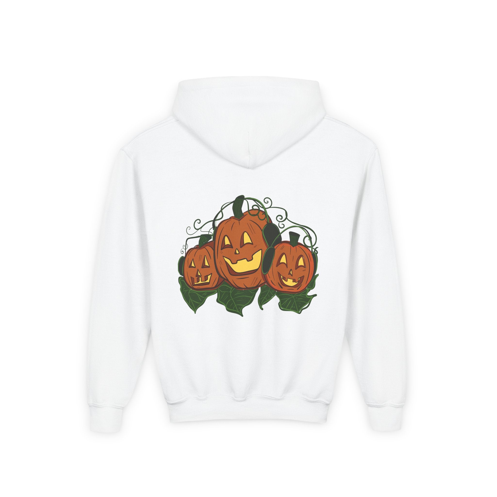 Youth Halloween Dino Sweatshirt - Cute Pumpkin Design